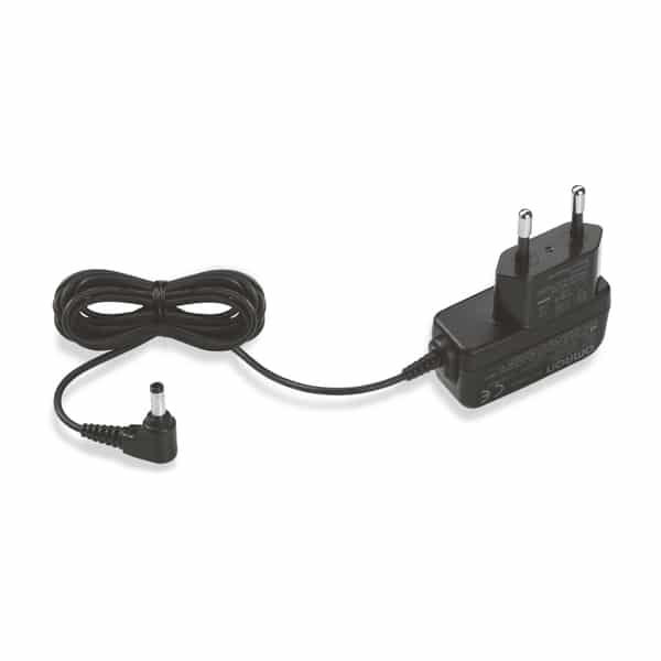 Microlife universele adapter voor Microlife bloeddrukmeters met lange zwarte kabel en eurostekker.