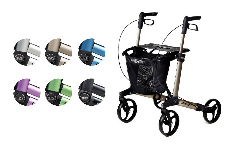 Gemino 30 rollator van het merk Sunrise Medical in diverse trendy kleuren