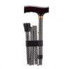 Wandelstok opvouwbaar etched black merk Abe2