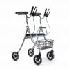 Rollator 276 merk Vermeiren in kleur grijs met armschalen