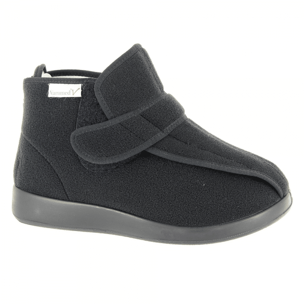 Verbandschoen hoogmodel merk Varomed Model Meran XXL maat 36-48, 50 in de kleur zwart