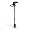 Wandelstok met derby handvat en speciale flexy dop met flexibele onderkant, kleur zwart