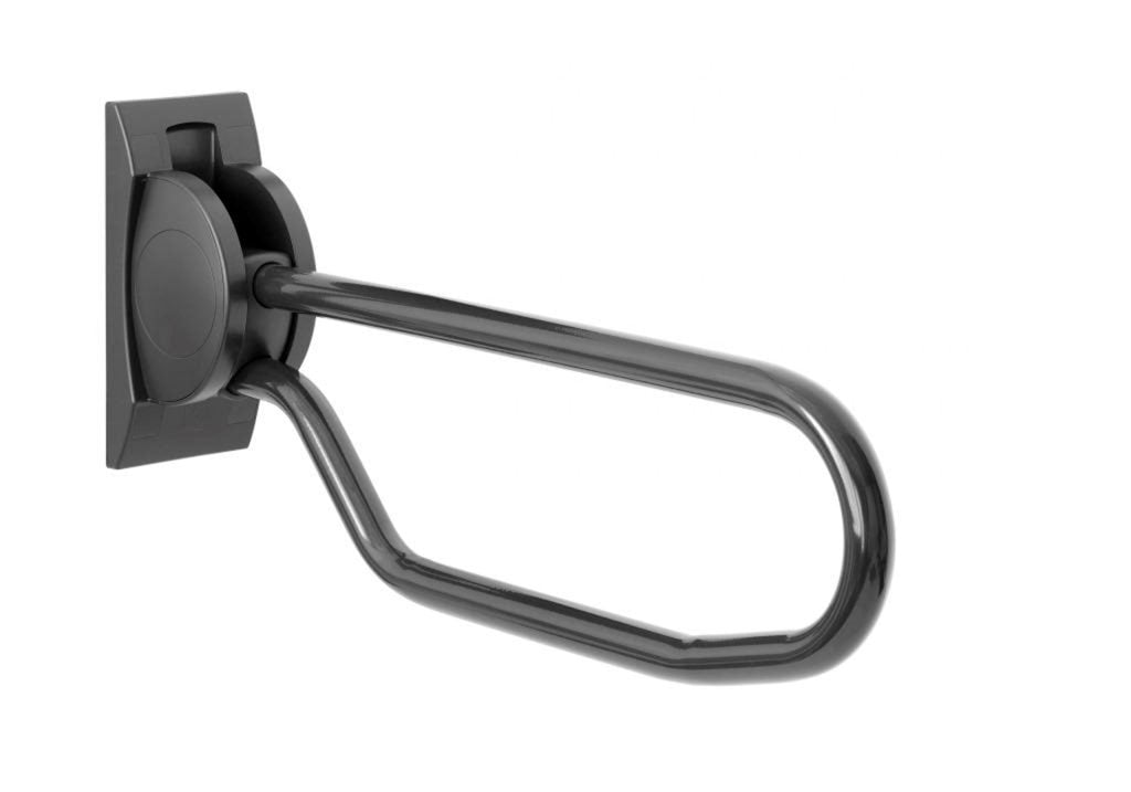 Toiletbeugel Linido uit te breiden met hulppootset en toiletrolhouder kleur antraciet