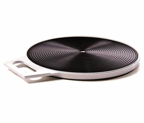 Draaischijf met handvat Ø 32 cm, zwart draaikussen van hard kunststof voor makkelijk draaien en verplaatsen van gebruikers.