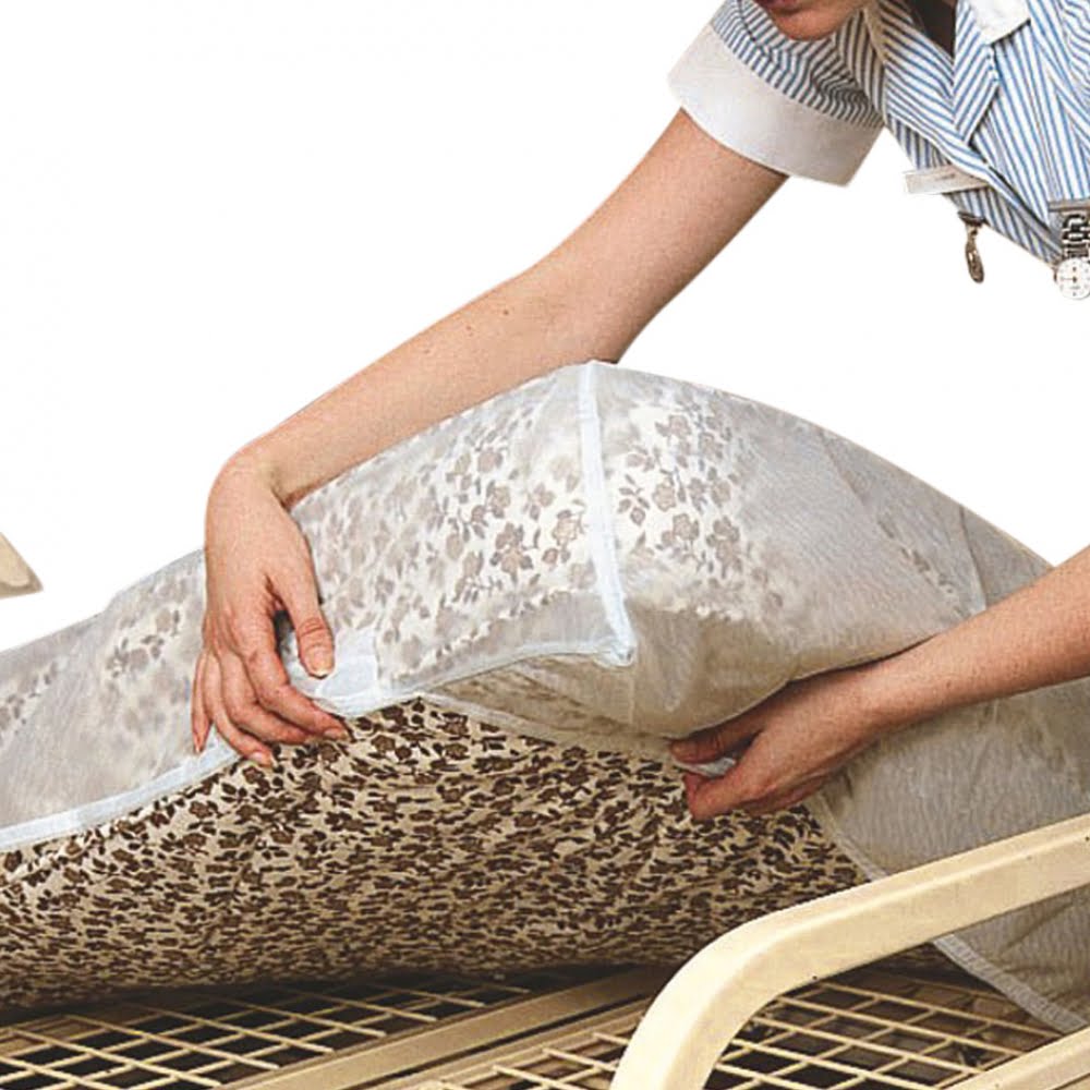 Vida waterdichte PVC matrasbeschermer voor eenpersoonsbed die als hoes om een matras wordt aangebracht.