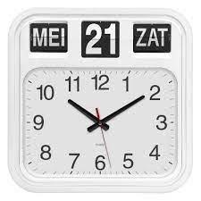 Dementieklok Fysic FK950 grote analoge wandklok met Nederlandse dag, datum en tijd, goed leesbaar voor slechtzienden.