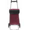 Mini Shopper 2.0 boodschappenwagen burgundy met zwart deksel, lichtgewicht opvouwbaar frame met twee wielen, voor kleinere boodschappen.