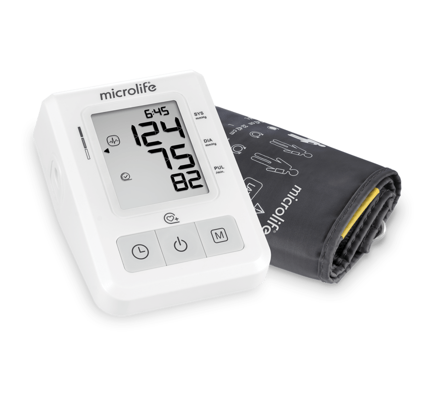 Microlife BP B2 Basic bloeddrukmeter voor bovenarm met digitale display en M-L manchet 22–42 cm.