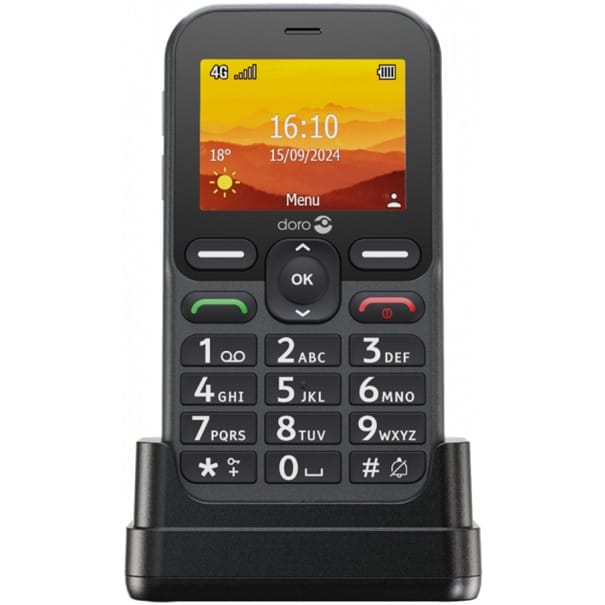 Doro Leva 10: De Eenvoudige Senioren GSM die Veiligheid en Gebruiksgemak combineert. Kleur antraciet.