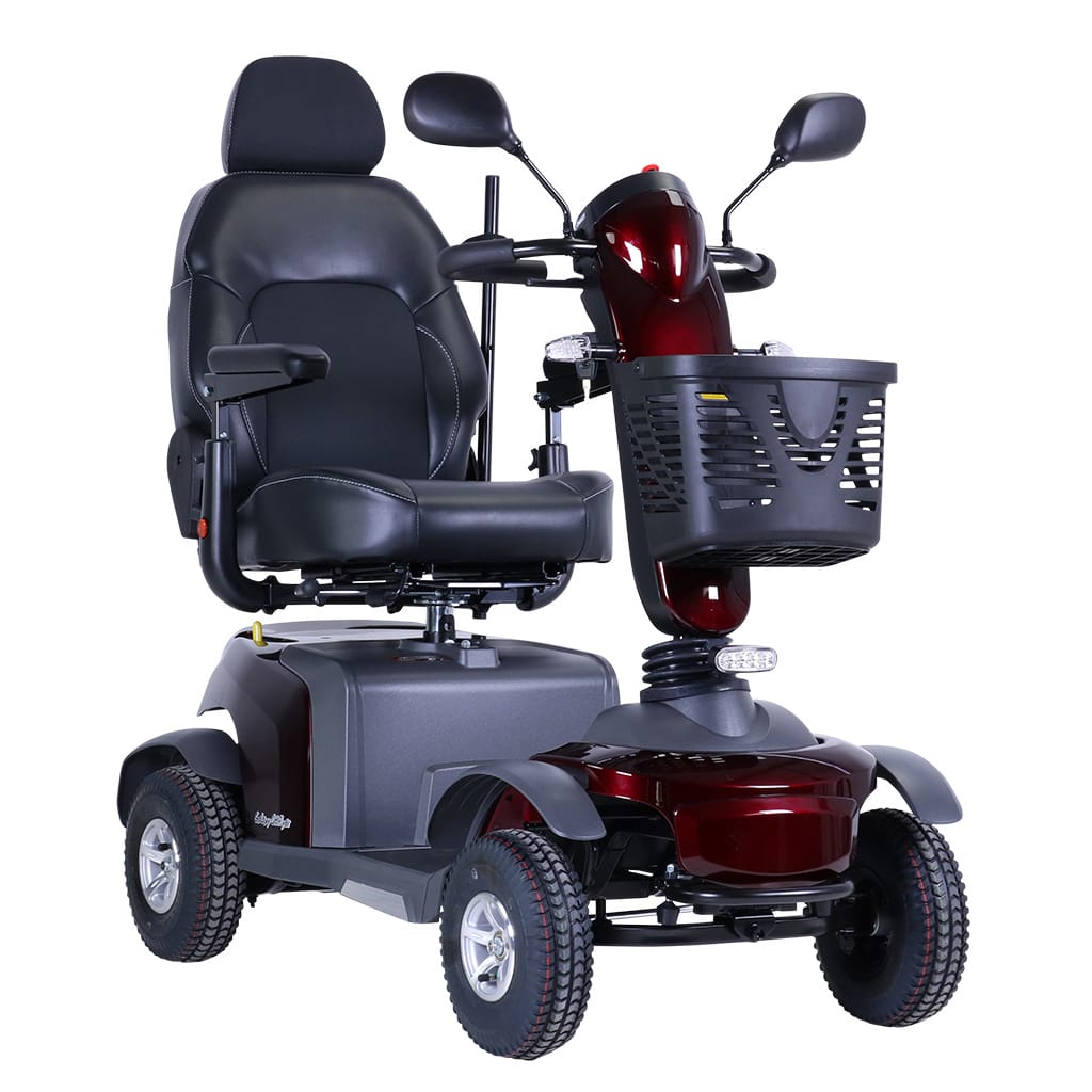 De Galaxy Citiflyer 4 is een compact instapmodel scootmobiel in kleur Rood.