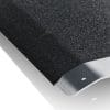 Mobiele aluminium rijplaat met zwarte, zeer stroeve antisliplaag en afgeschuinde rand