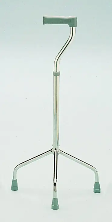 Verstelbare wandelstok driepoot met zwanenhals en ergonomisch handvat van Days voor extra stabiele steun.